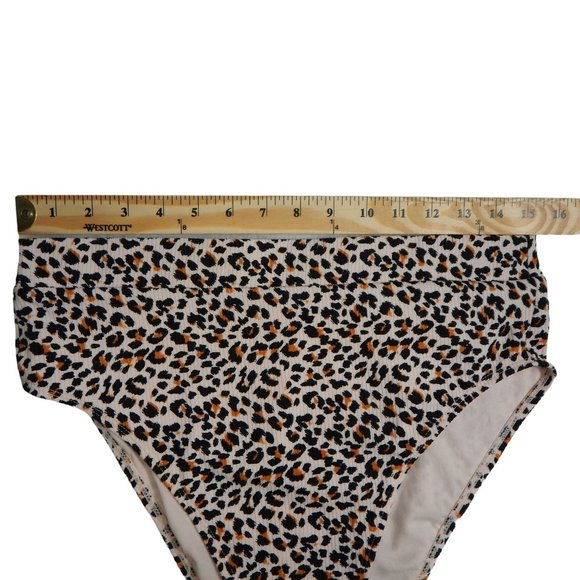 High Rise Bikini Bottoms Size XL Xhilaration Leopard Womens - Picture 3 of 9